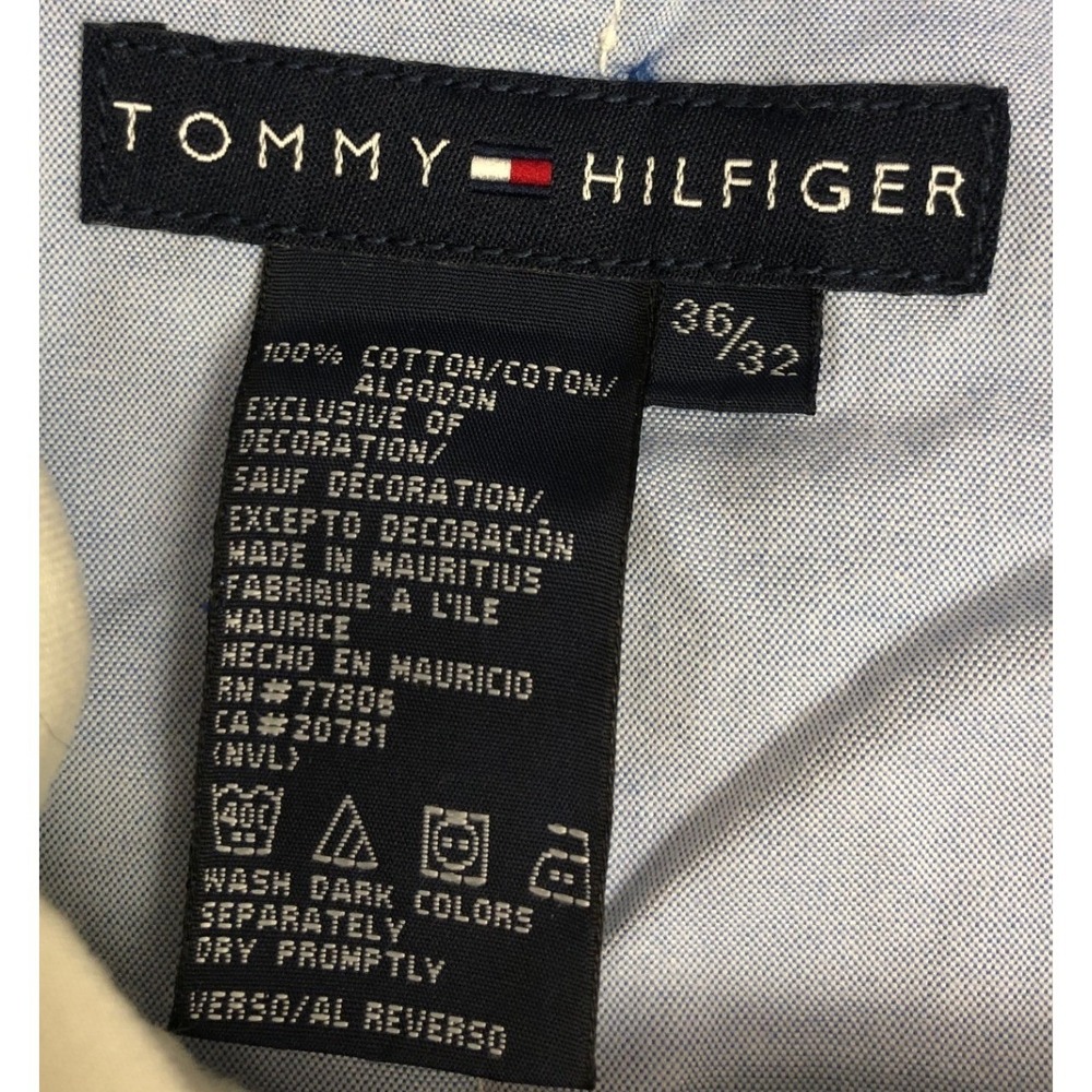 Tommy Hilfiger Mens Vintage 04 Wide Leg Chinos Cream Off-White 36x32 Y2K Baggy - Picture 3 of 10